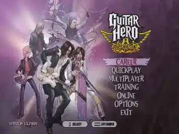 Guitar Hero - Aerosmith (USA) (v1.10) (Disc) (Update) screen shot title